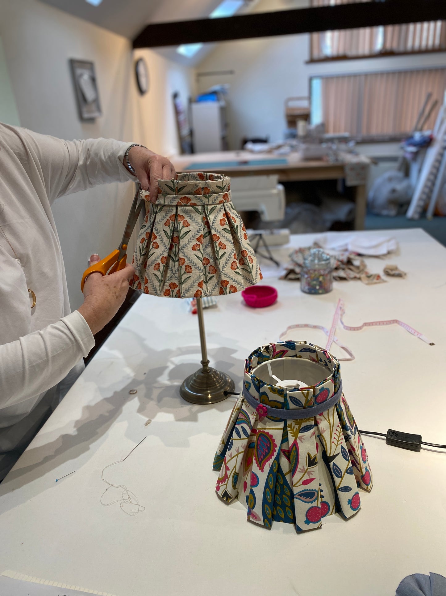 Box Pleated Lampshade Cover Class Friday 6th June 2025